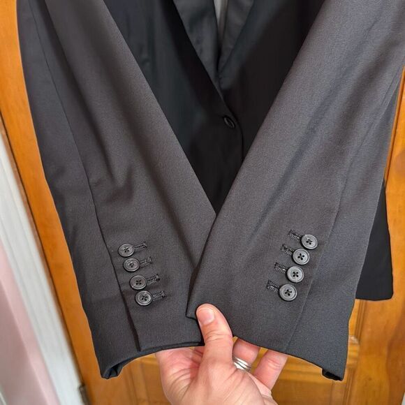 Gurjot New York Black Wool One Button Blazer Women’s US 10 - Picture 2 of 8